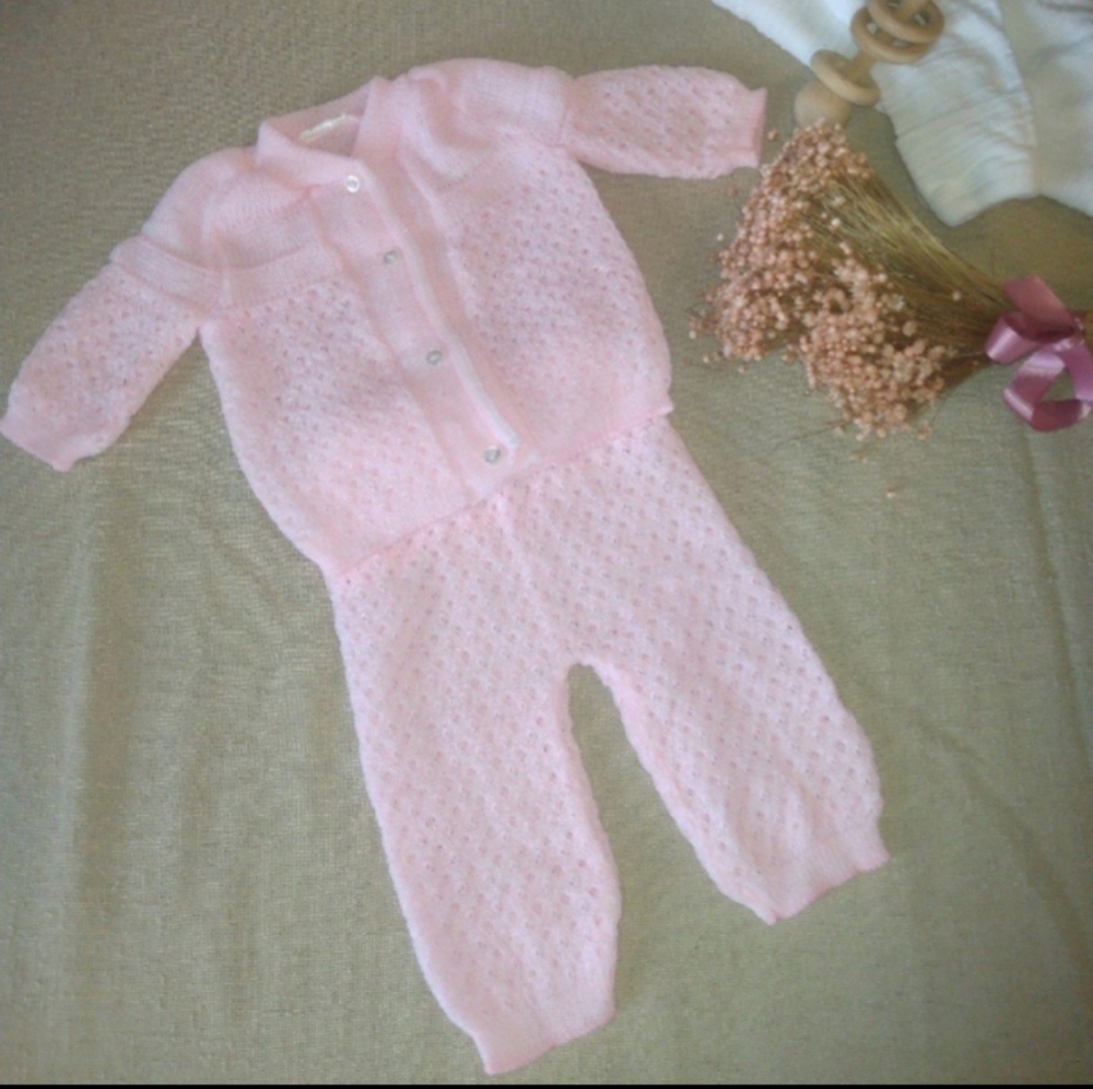 Vintage baby knit set